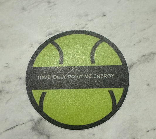 Positive Tennis ball Sticker